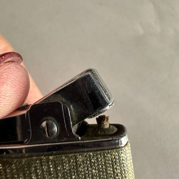 Vintage Continental Lighter Silver tone 1.75 x 1.50 inches Retro Smoking Refill - Picture 6 of 7